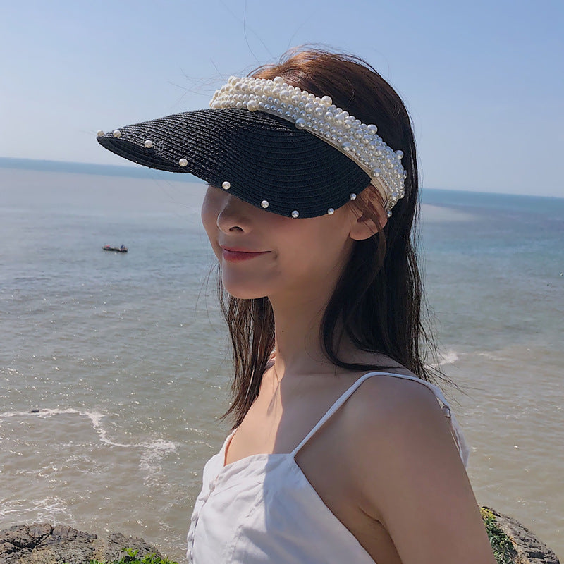 Handmade Pearl Vista Straw Hat C0196