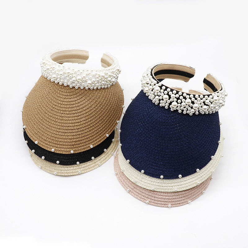 Handmade Pearl Vista Straw Hat C0196