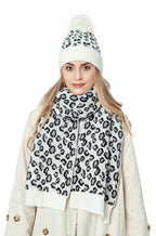 Animal Pattern Scarf Beanie Set C0237