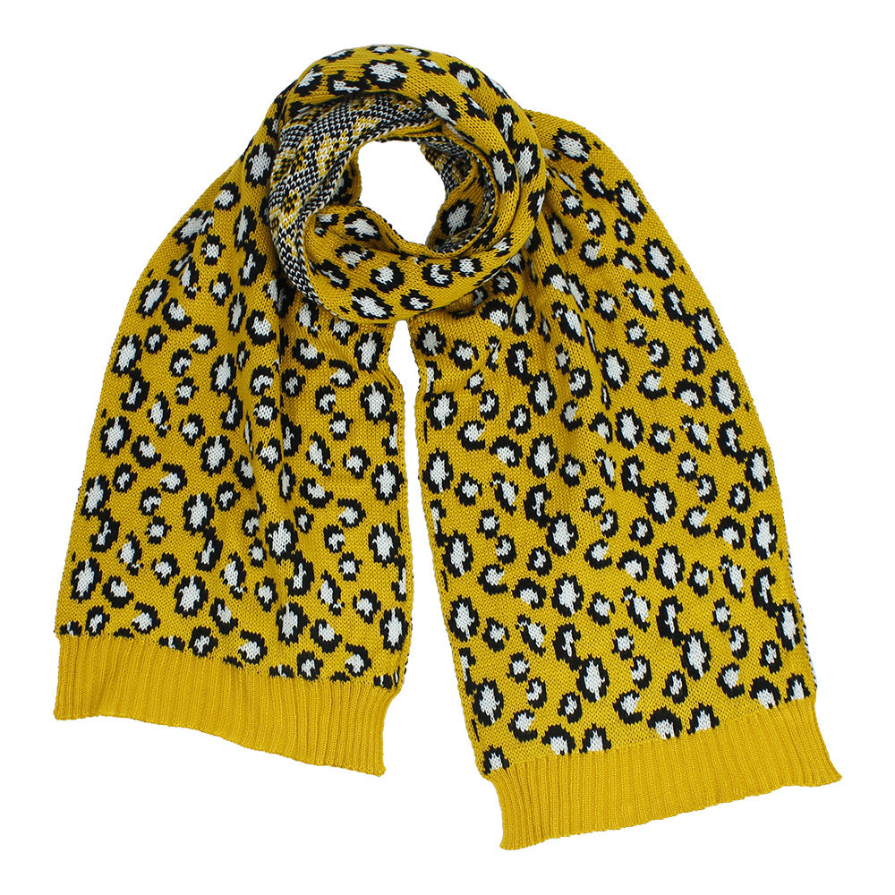 Animal Pattern Scarf Beanie Set C0237