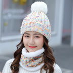Knitted Beanie Scarf Set C0238