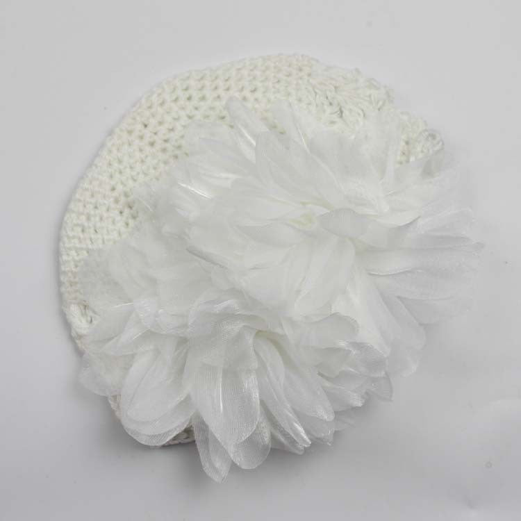 Hollow Floral Knitted Baby Beanie C0242