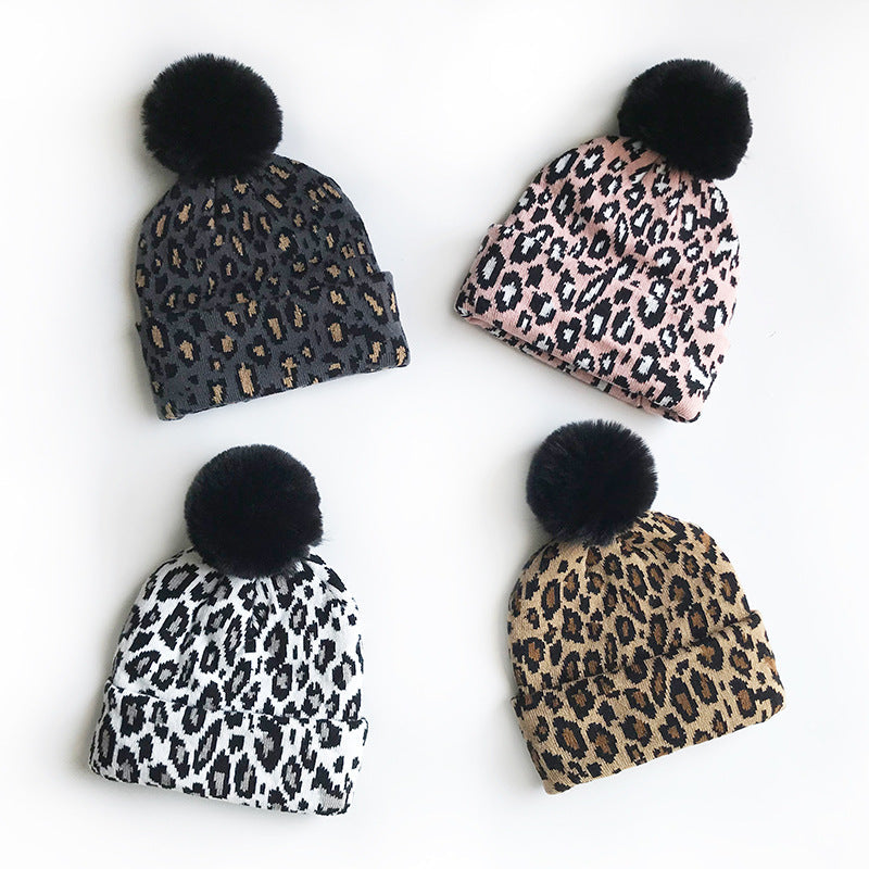 Animal Pattern Pompom Beanie C0246
