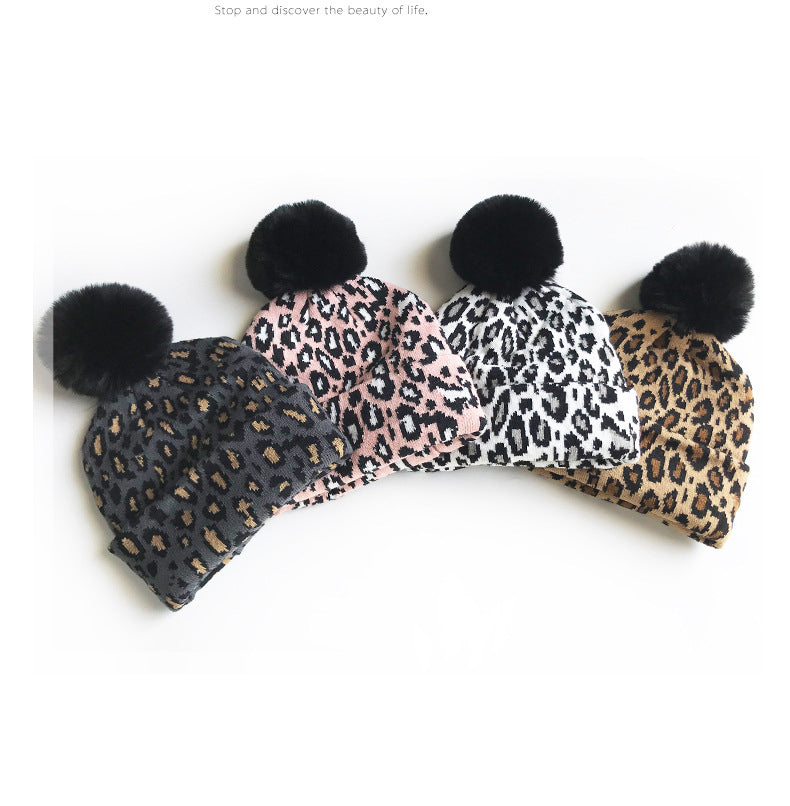 Animal Pattern Pompom Beanie C0246
