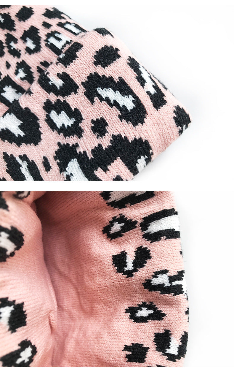 Animal Pattern Pompom Beanie C0246