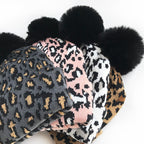 Animal Pattern Pompom Beanie C0246