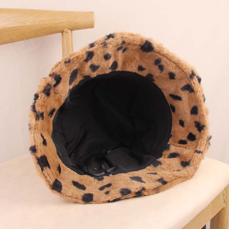 Spotted Pattern Plush Fisherman Hat C0288