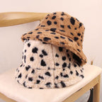 Spotted Pattern Plush Fisherman Hat C0288