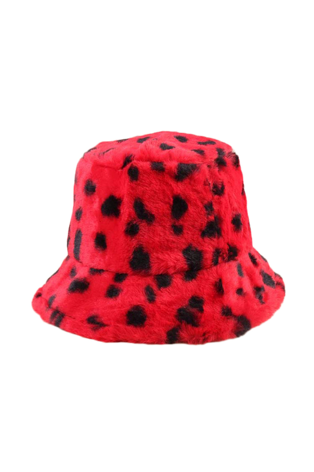 Spotted Pattern Plush Fisherman Hat C0288