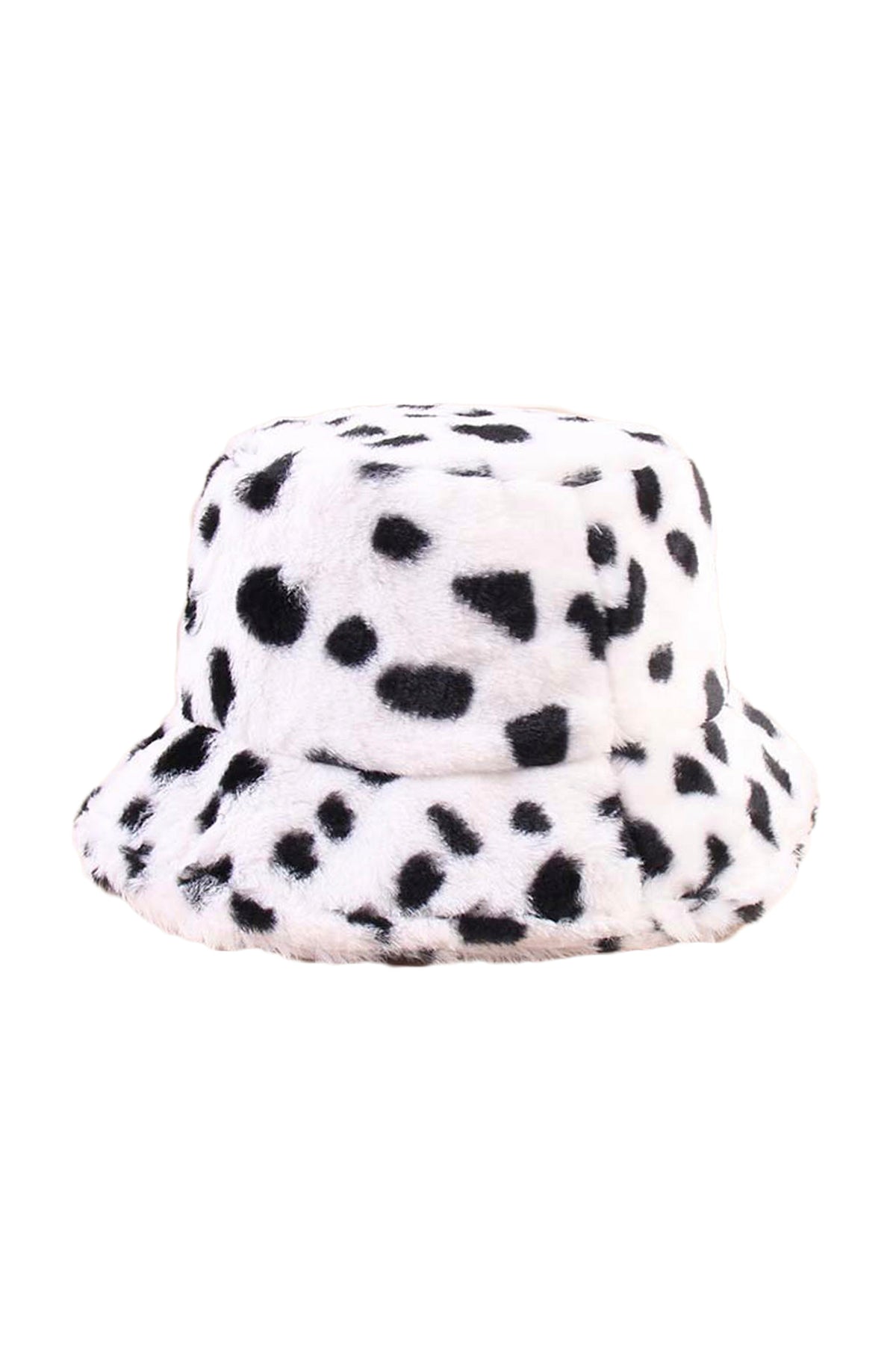 Spotted Pattern Plush Fisherman Hat C0288