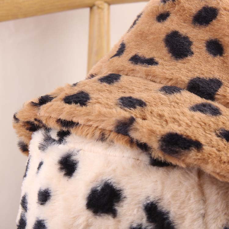 Spotted Pattern Plush Fisherman Hat C0288