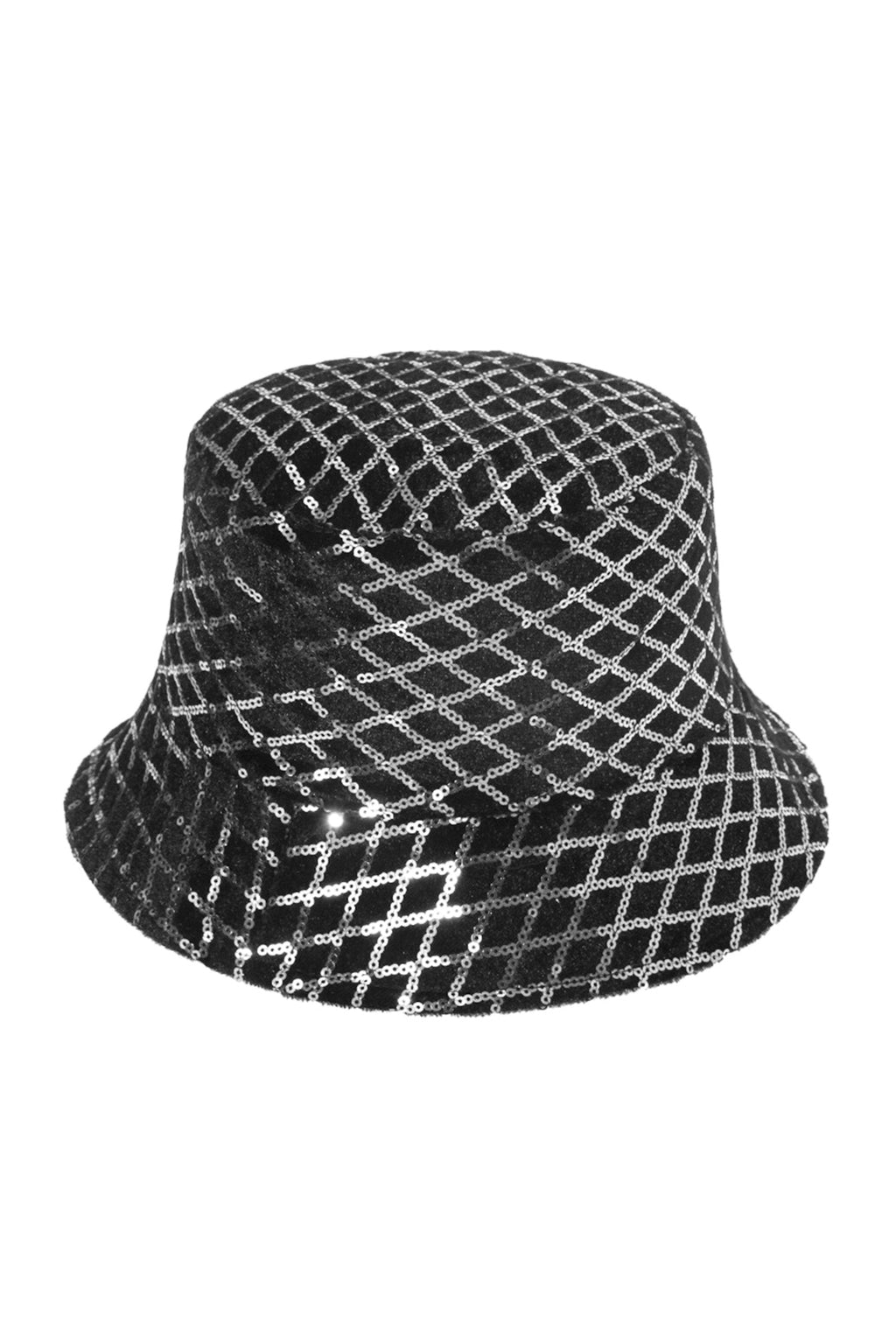 Mesh Pattern Sequin Fisherman Hat C0293