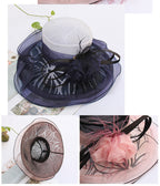 Floral Organza Fedora Hat C0337