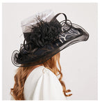 Floral Organza Fedora Hat C0337