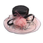 Floral Organza Fedora Hat C0337