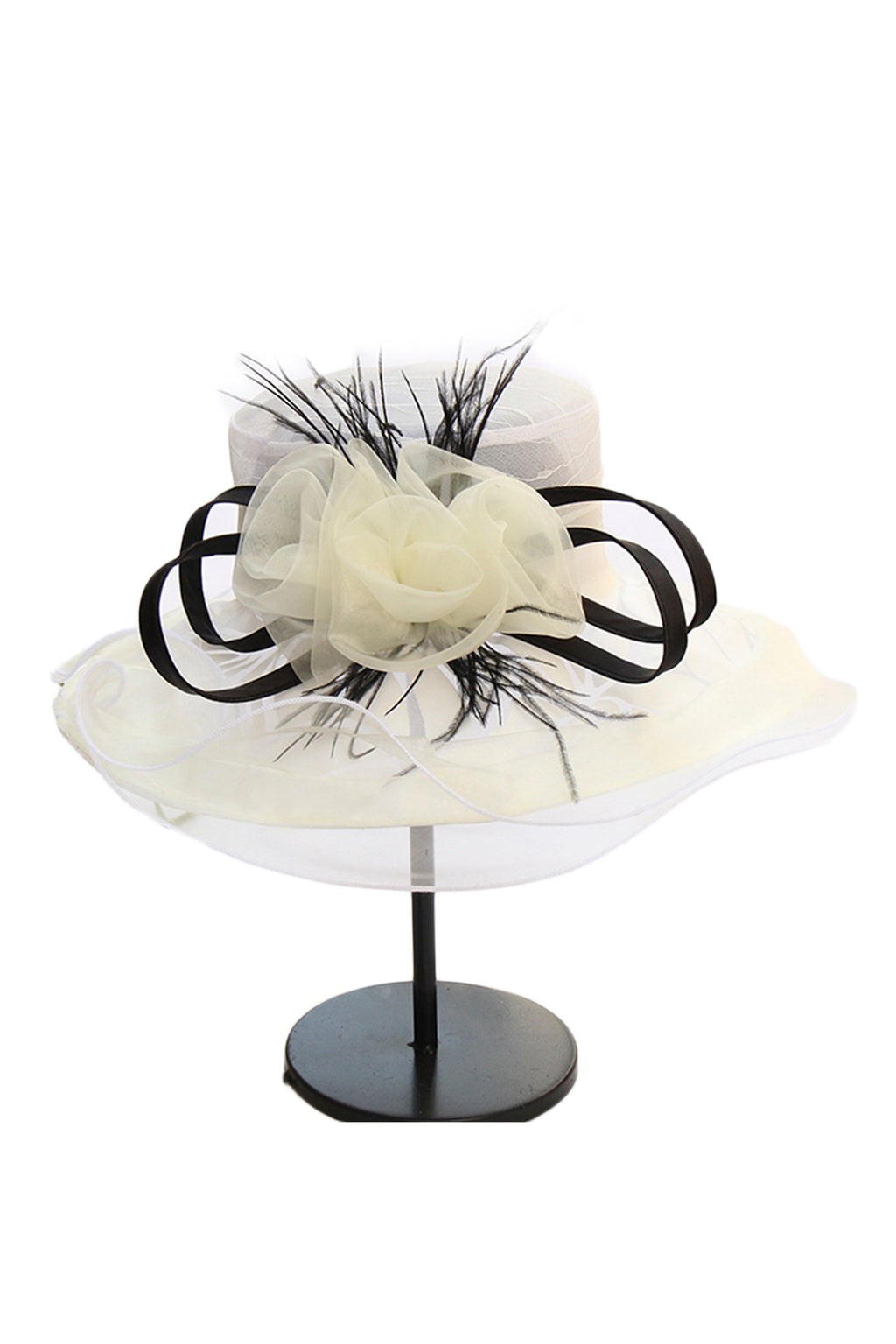 Floral Organza Fedora Hat C0337