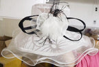 Floral Organza Fedora Hat C0337