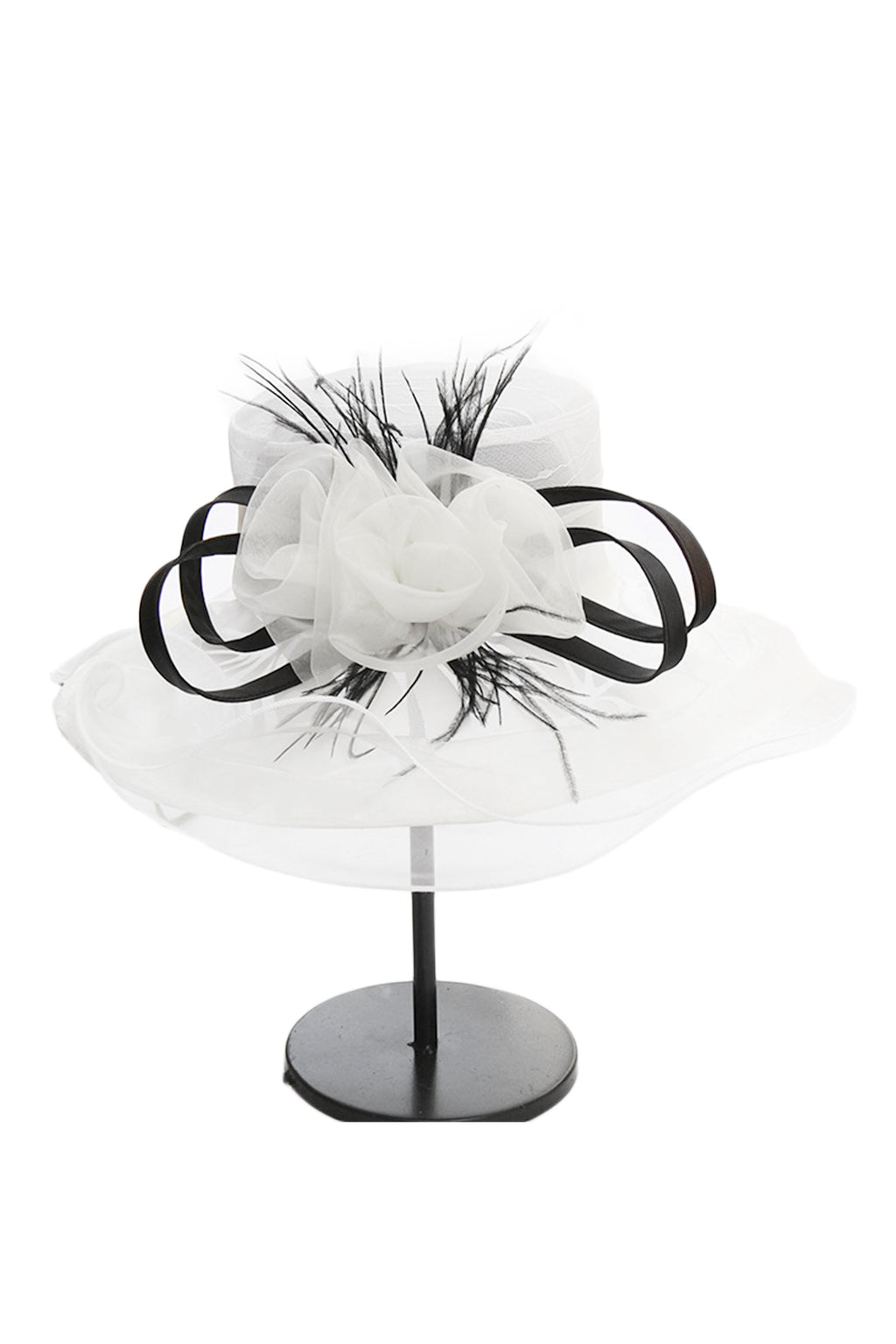 Floral Organza Fedora Hat C0337