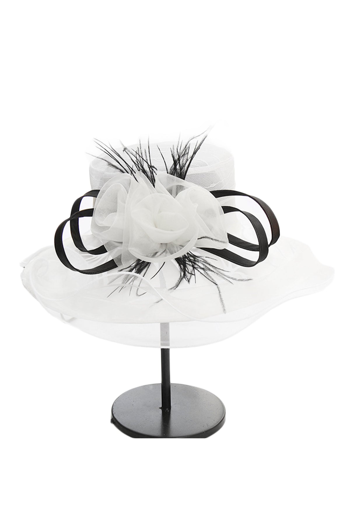 Floral Organza Fedora Hat C0337