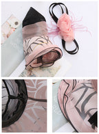 Floral Organza Fedora Hat C0337