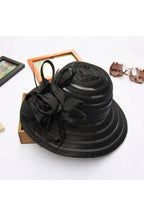 Floral Organza Fedora Hat C0414