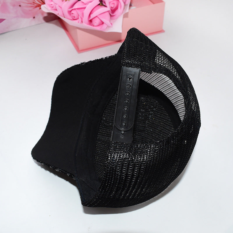 Sequin Children Size Mesh Cap C0435