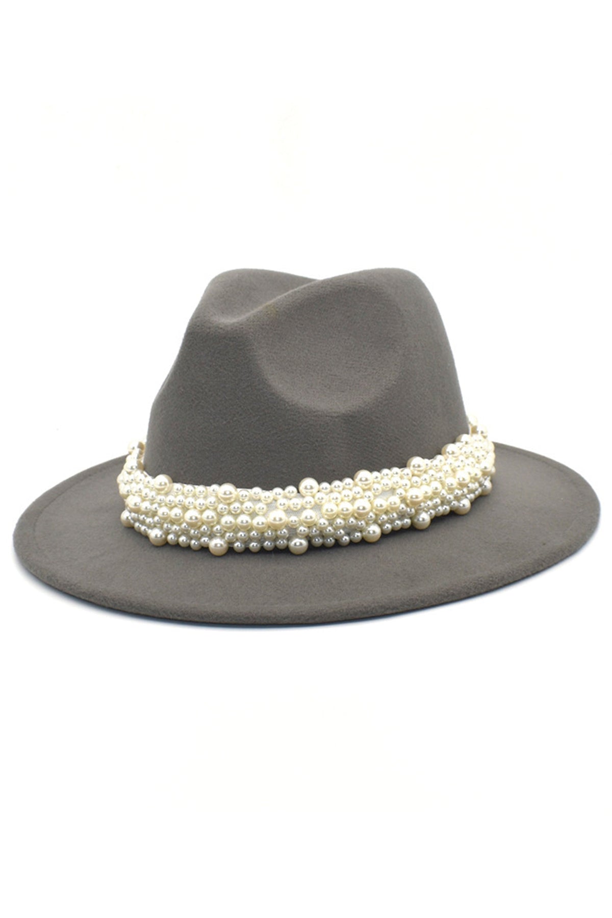 Pearl Wide Brim Fedora Hat C0470 – view 2