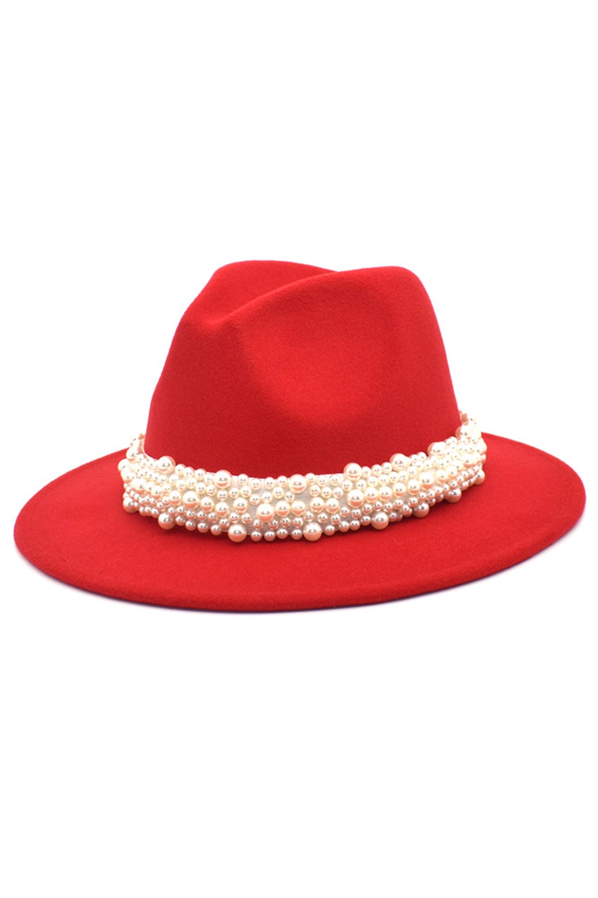 Pearl Wide Brim Fedora Hat C0470 – view 3