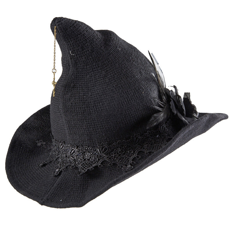 Rose Skull Gear Wizard Hat C0473