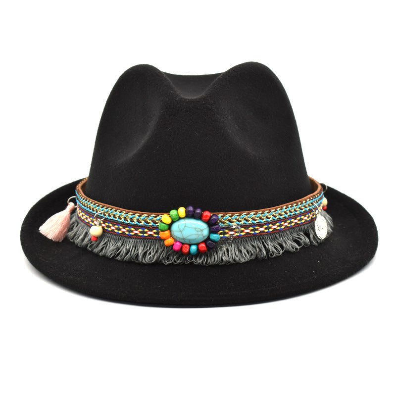 Bohemian Wool Fedora Hat C0519