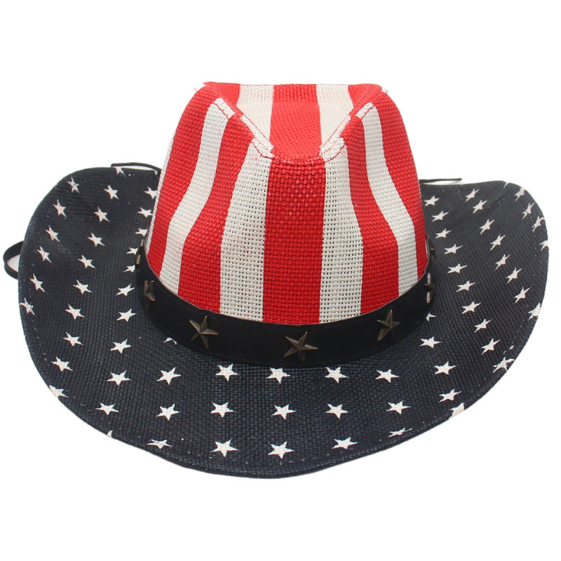 American Flag Printed Fedora Hat C0553