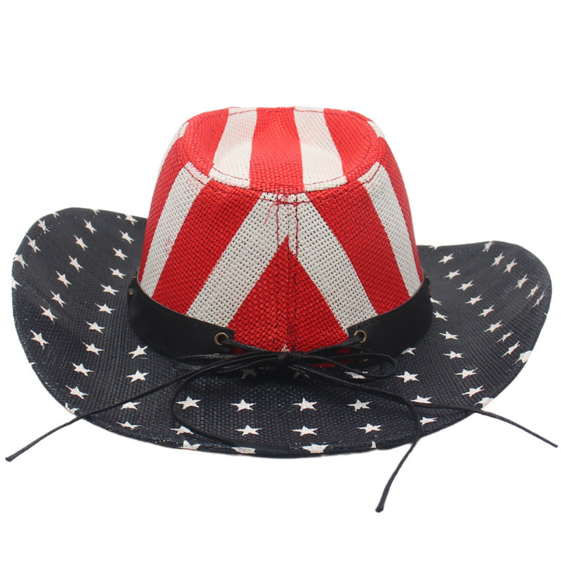 American Flag Printed Fedora Hat C0553