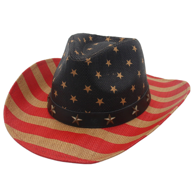 American Flag Printed Fedora Hat C0554