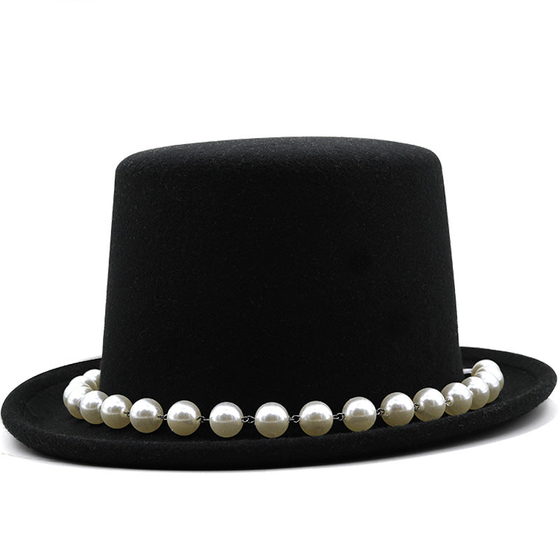 Pearl Stove-Pipe Hat C0574