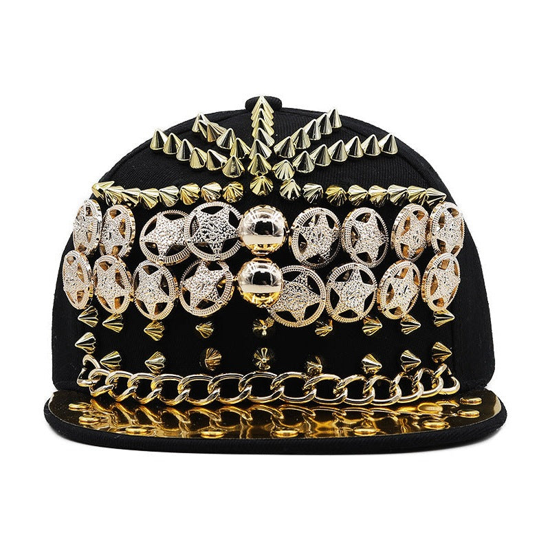 Punk Rivet Star Rhinestone Cap C0583 – view 2