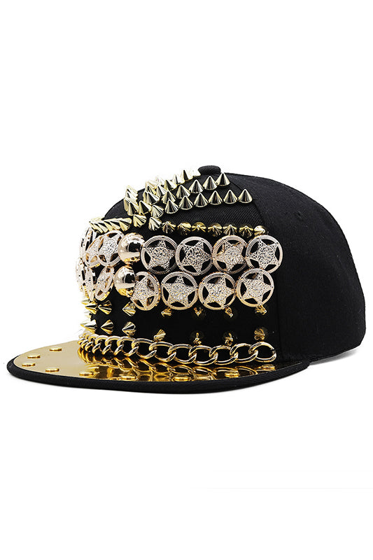 Punk Rivet Star Rhinestone Cap C0583 – view 3