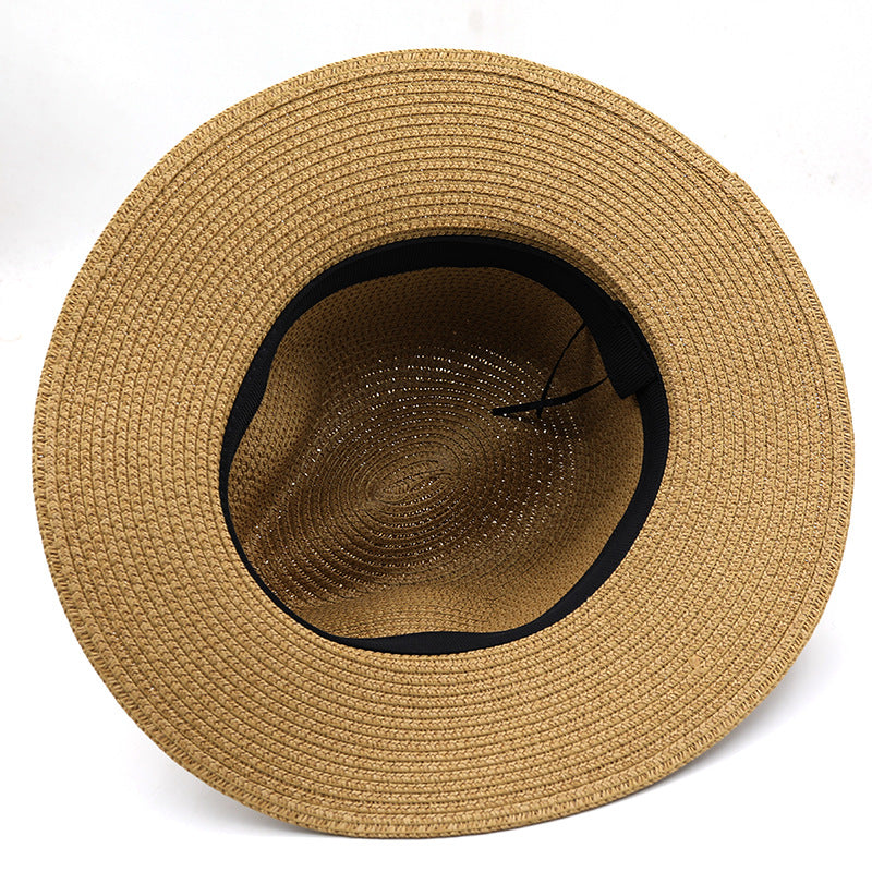 Pearl Rhinestone Straw Hat C0608