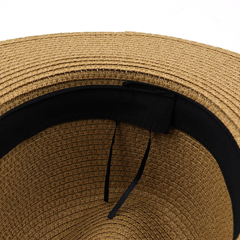 Pearl Rhinestone Straw Hat C0608