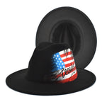 American Flag Printed Top Hat C0619