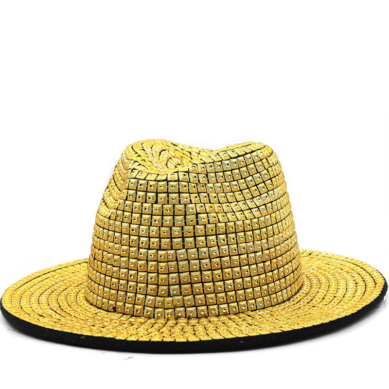 Rivet Woven Hat C0629