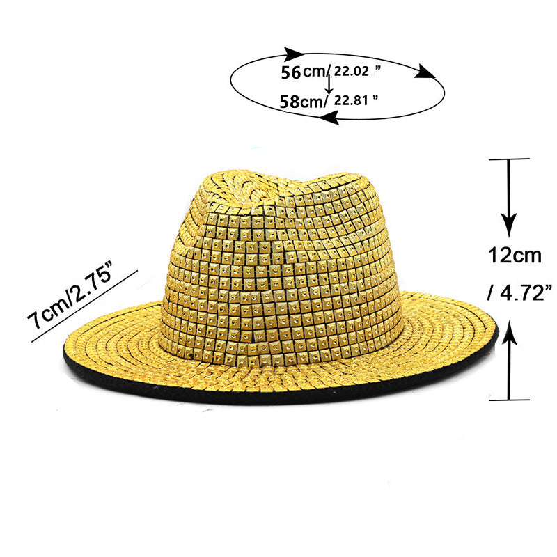 Rivet Woven Hat C0629