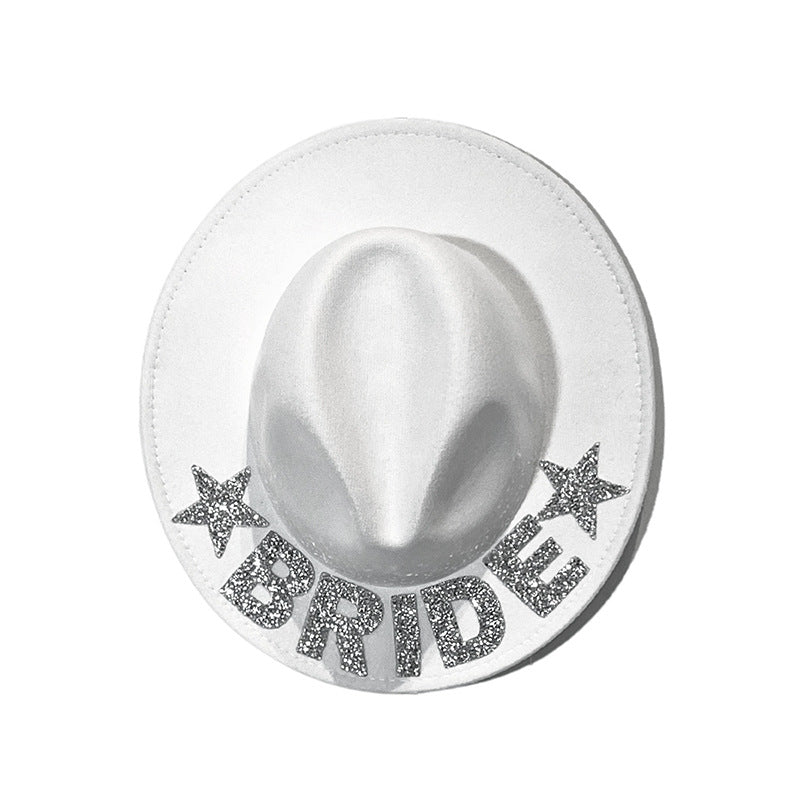 BRIDE Rhinestone Woven Fedora Hat C0656