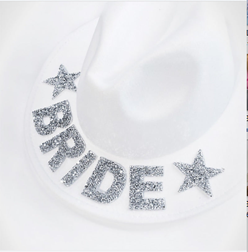 BRIDE Rhinestone Woven Fedora Hat C0656