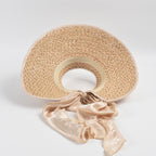 Bow Straw Fedora Hat C0689