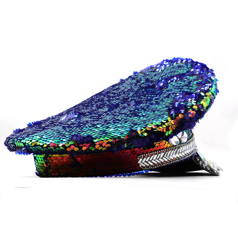 Sequins Rhinestone Jazz Hat C0694