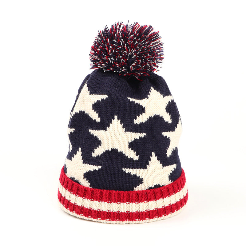 American Flag Print Beanie C0712