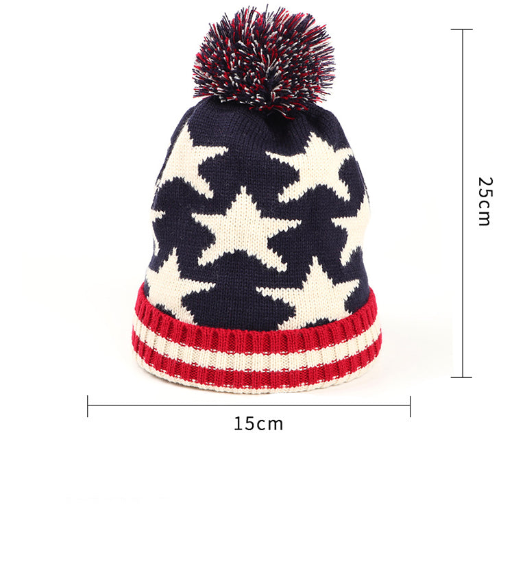 American Flag Print Beanie C0712