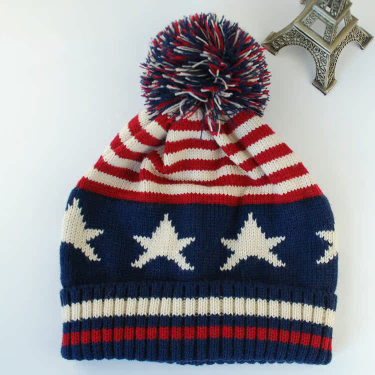 American Flag Print Beanie C0713