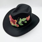 Floral Sequin WoSelfn Fedoras Hat C0730