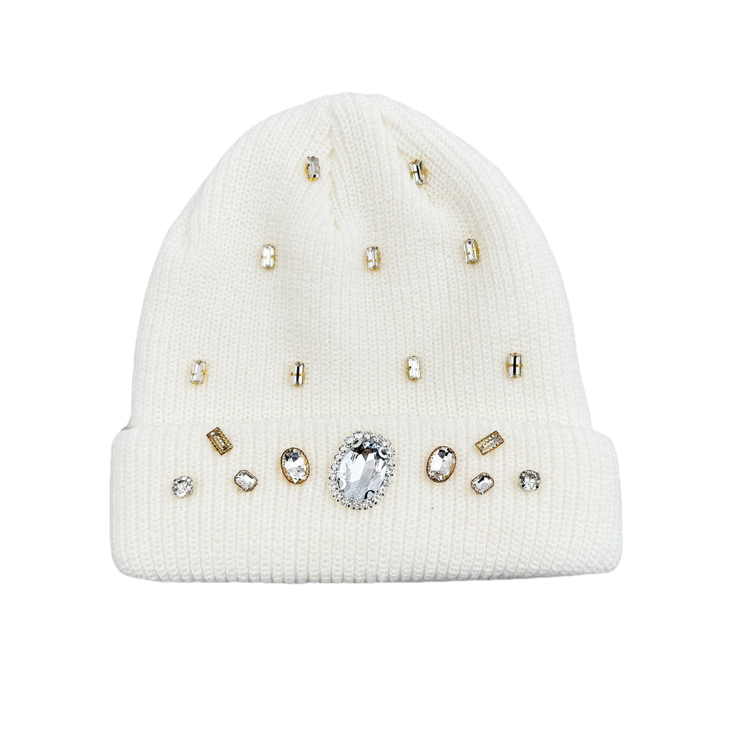 Handmade Rhinestones Soft StretchKnit Beanie C0776